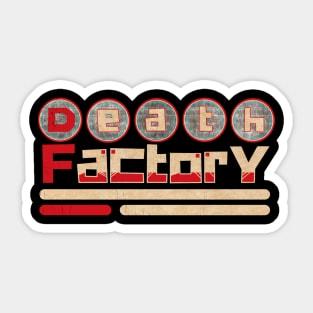 Death Factory Retro Red "Distressed" Sticker